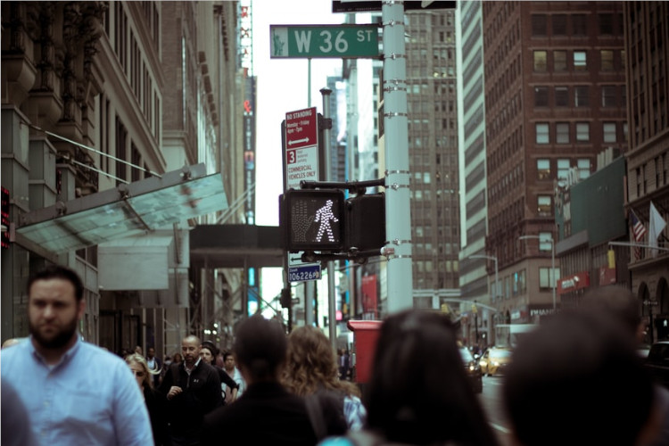 Crowds in New York City