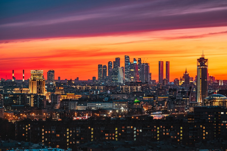 Moscow City Skyline with Federation Tower