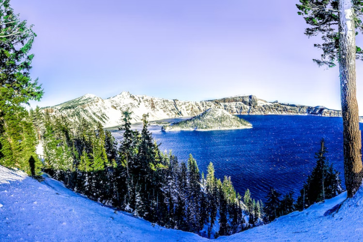 winter in crater lake